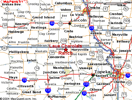 Laue Charolais Ranch map location